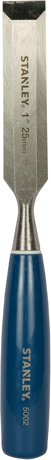 Stanley 5002 Blue Handle Wood Chisels Set of 3 - 12mm, 18mm, 25mm - Image 4